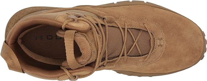 Bota militar e tática Under Armour Micro G Valsetz Lthr masculina, Coyote