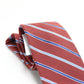 Gravata masculina Nautica Rust Striped Skinny Slim Silk Azul Tamanho Regular