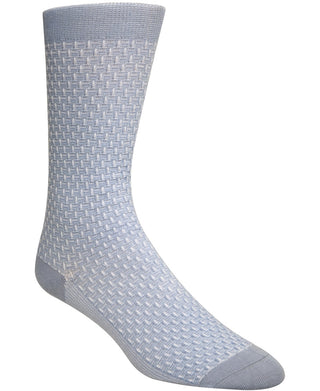 Cole Haan Men's Dog Bone Texture Crew Socks Blue Size One