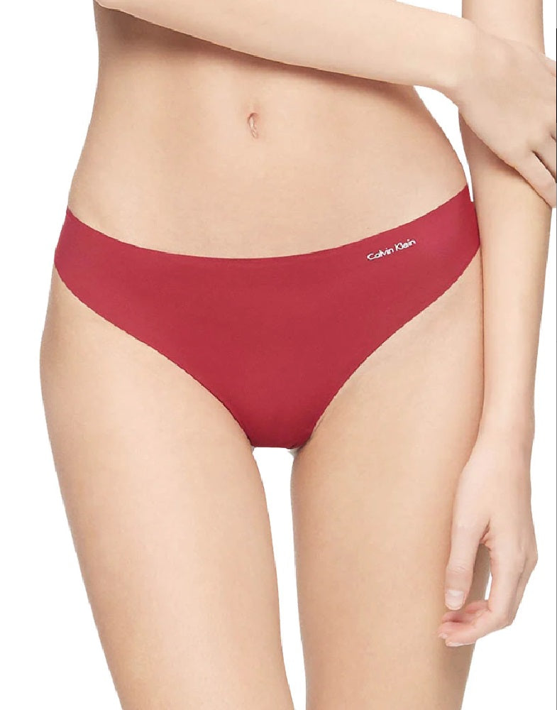 Calvin Klein Invisibles Tanga Feminina Vermelha Tamanho XS
