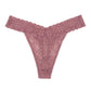 Calcinha fio dental de renda feminina Jenni rosa tamanho 1X-3X