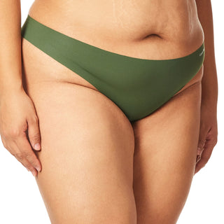 Calcinha fio dental Calvin Klein Invisibles No Panty Line Feminina Verde Tamanho X-G