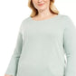 Karen Scott Suéter feminino plus size com decote balé Lt/Pasblue tamanho 1X