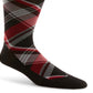 Meias leves xadrez masculinas Cole Haan cinza-azul - Tamanho 7-11