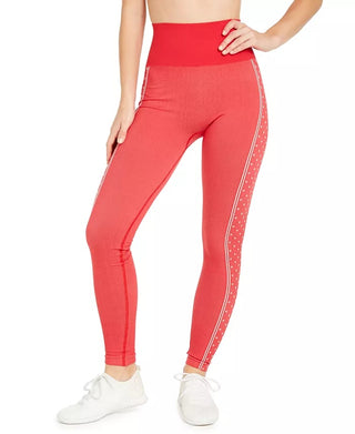 Leggings femininas de cintura alta com estampa de coração Ideology, rosa, tamanho pequeno