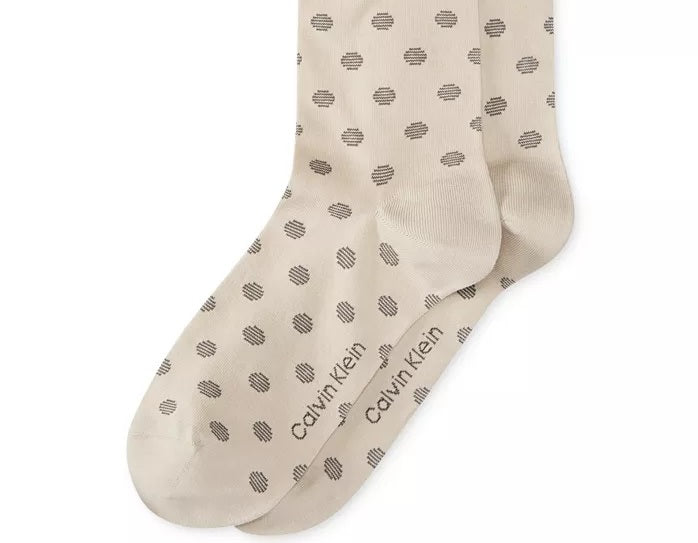 Meias Calvin Klein Masculinas Listradas com Bolinhas Rosa Tamanho 7-12