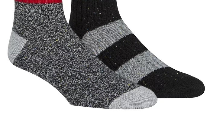 Tommy Hilfiger Pacote com 2 Meias Listradas Masculinas Cinza Tamanho 7-12