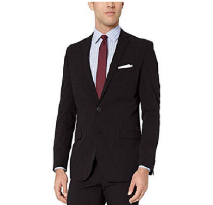 Terno masculino Nick Graham Slim Fit Stretch Solid Preto Tamanho 36