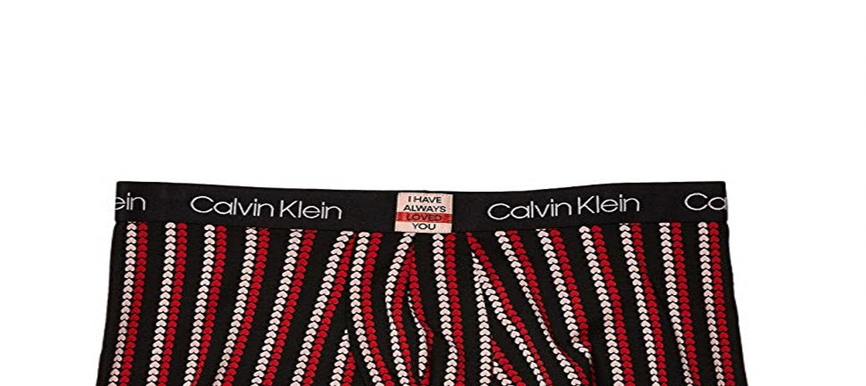 Calvin Klein Masculino Dia dos Namorados Algodão Boxer Preto Tamanho Grande