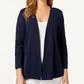 Cardigan texturizado pequeno feminino Charter Club, azul, tamanho G