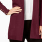 Cardigan feminino com abertura frontal JM Collection - Vermelho, tamanho grande