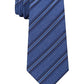 Gravata profissional de seda masculina Kenneth Cole Reaction, azul marinho, listrada, tamanho regular