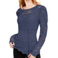 Top de renda feminino INC International Concepts, azul marinho, tamanho X-S
