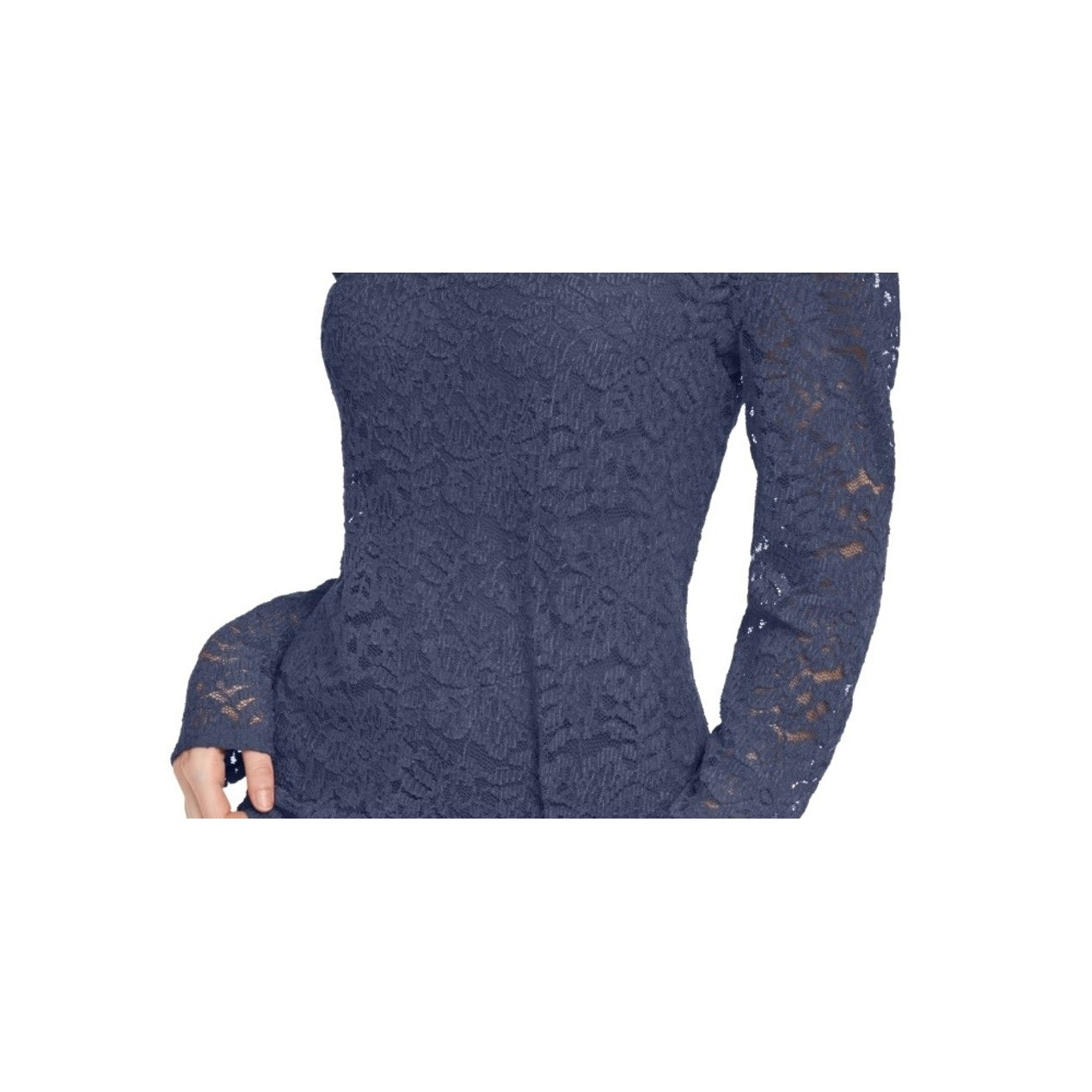 Top de renda feminino INC International Concepts, azul marinho, tamanho X-S
