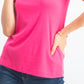 Karen Scott Top feminino de algodão com acabamento bordado, tamanho P/M, rosa