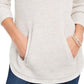 Suéter de malha com gola envelope e bolso canguru feminino Style &amp; Co, bege, tamanho XX-G