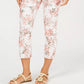 Calça Capri Delicate Bouquet Feminina Charter Club Branca Tamanho 14