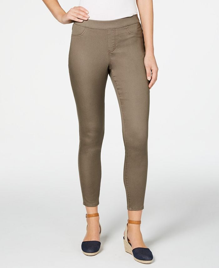 Calças jegging femininas Petite Pull-On da Style &amp; Co, marrom, tamanho Petite S