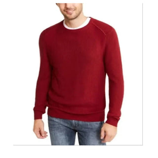 Suéter de malha texturizada Sway da INC International Concepts para homens, tamanho X-Large, vermelho