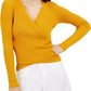 Blusa feminina com sobrepeliz texturizada INC International Concepts, tamanho X-Large, dourada