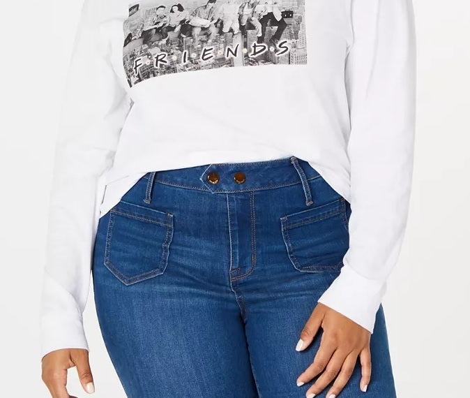 Camiseta feminina Love Tribe, tamanho grande, estilo Friends Group, branca, tamanho 3X