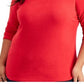 Moletom esportivo feminino Karen Scott Fleece vermelho tamanho grande