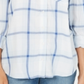 Camisa xadrez feminina Style &amp; Co com um bolso, branca, tamanho pequeno