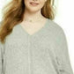 Suéter feminino plus size com amarração na bainha, cinza, tamanho 4X, da Style &amp; Co