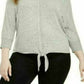 Suéter feminino plus size com amarração na bainha, cinza, tamanho 4X, da Style &amp; Co