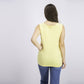 Karen Scott Top Feminino com Decote em Escada e Acabamento em Tachas, Amarelo, Tamanho P