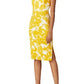 Vestido midi amarelo com estampa floral Trina Trina Turk feminino Emotion tamanho 12