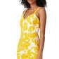 Vestido midi amarelo com estampa floral Trina Trina Turk feminino Emotion tamanho 12