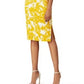 Vestido midi amarelo com estampa floral Trina Trina Turk feminino Emotion tamanho 12