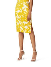 Vestido midi amarelo com estampa floral Trina Trina Turk feminino Emotion tamanho 12