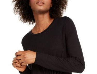 Top Twisted Feminino INC International Concepts Preto Tamanho Grande