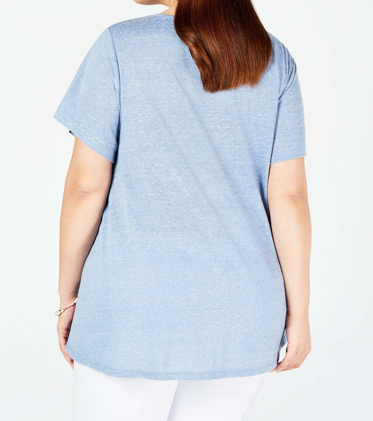 Camiseta feminina gráfica estilo &amp; Co, azul, tamanho -1X