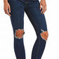 Calça Jeans Skinny Feminina Free People Cintura Alta Azul Tamanho 28