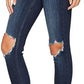 Calça Jeans Skinny Feminina Free People Cintura Alta Azul Tamanho 28