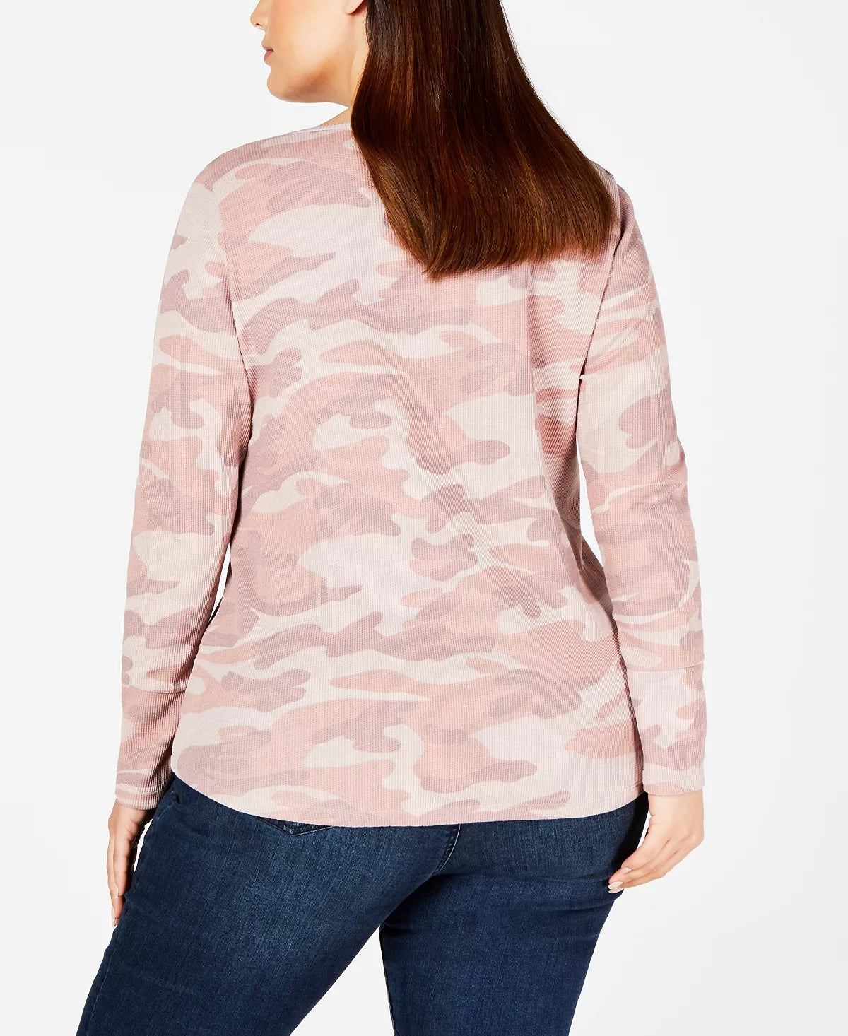 Blusa térmica feminina estampada estilo &amp; co rosa tamanho 0X