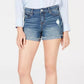 Calça jeans curta com cintura média e punho Vanilla Star Juniors, azul, tamanho 11