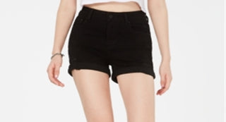 Shorts jeans rasgado Indigo Rein Junior's preto tamanho 9