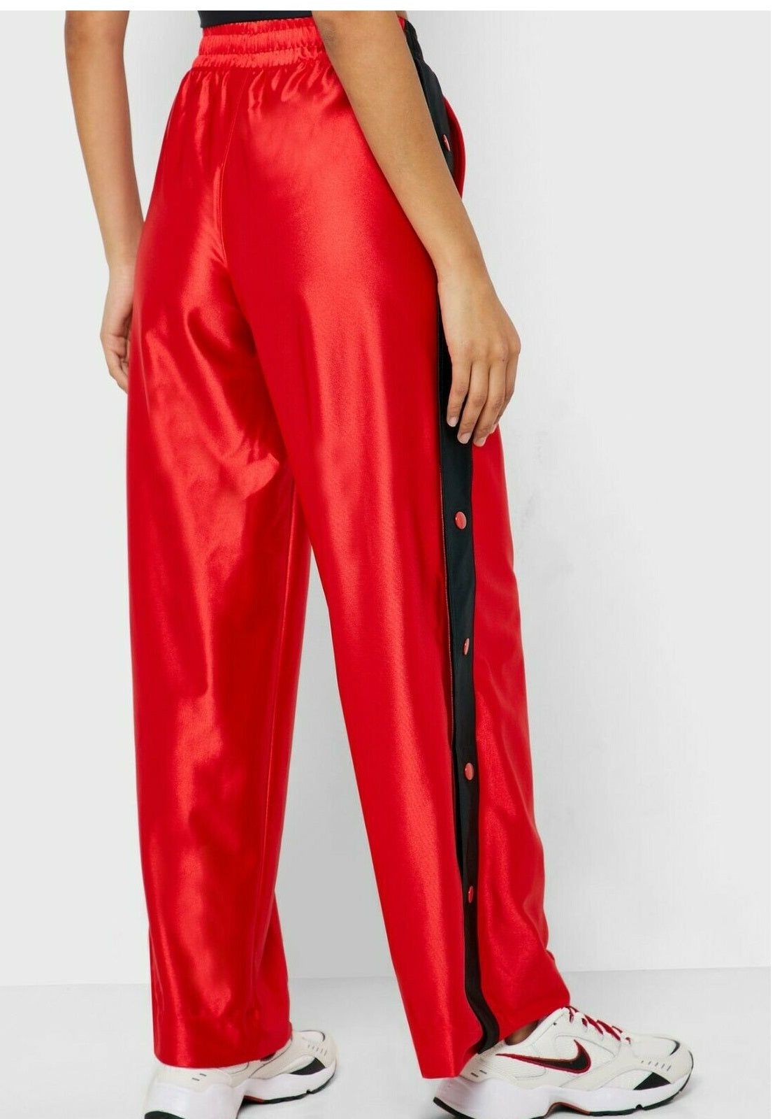 Calça de corrida Nike Tech Fitness feminina vermelha, tamanho pequeno