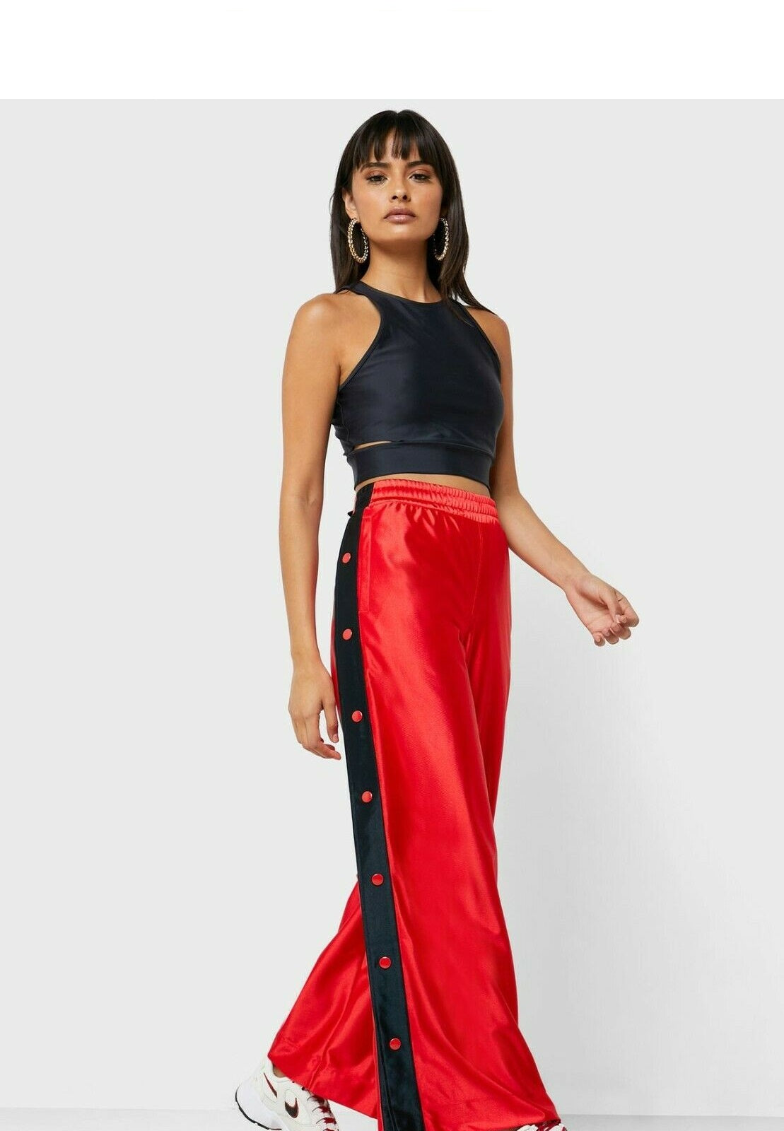 Calça de corrida Nike Tech Fitness feminina vermelha, tamanho pequeno