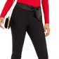 Calça skinny feminina INC International Concepts Petite com cós largo, preta, tamanho 0 Petite
