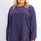 Karen Scott Blusa feminina de microfibra de malha média roxa tamanho 0X