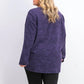 Karen Scott Blusa feminina de microfibra de malha média roxa tamanho 0X