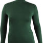 Blusa feminina pequena com gola alta estilo &amp; co, verde, tamanho PS