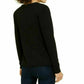 Blusa feminina com decote em V e abertura frontal, preta, tamanho pequeno, da INC International Concepts