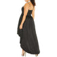 Vestido formal feminino B Darlin Plus Tafetá Hi Low Preto Tamanho 16