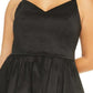 Vestido formal feminino B Darlin Plus Tafetá Hi Low Preto Tamanho 16